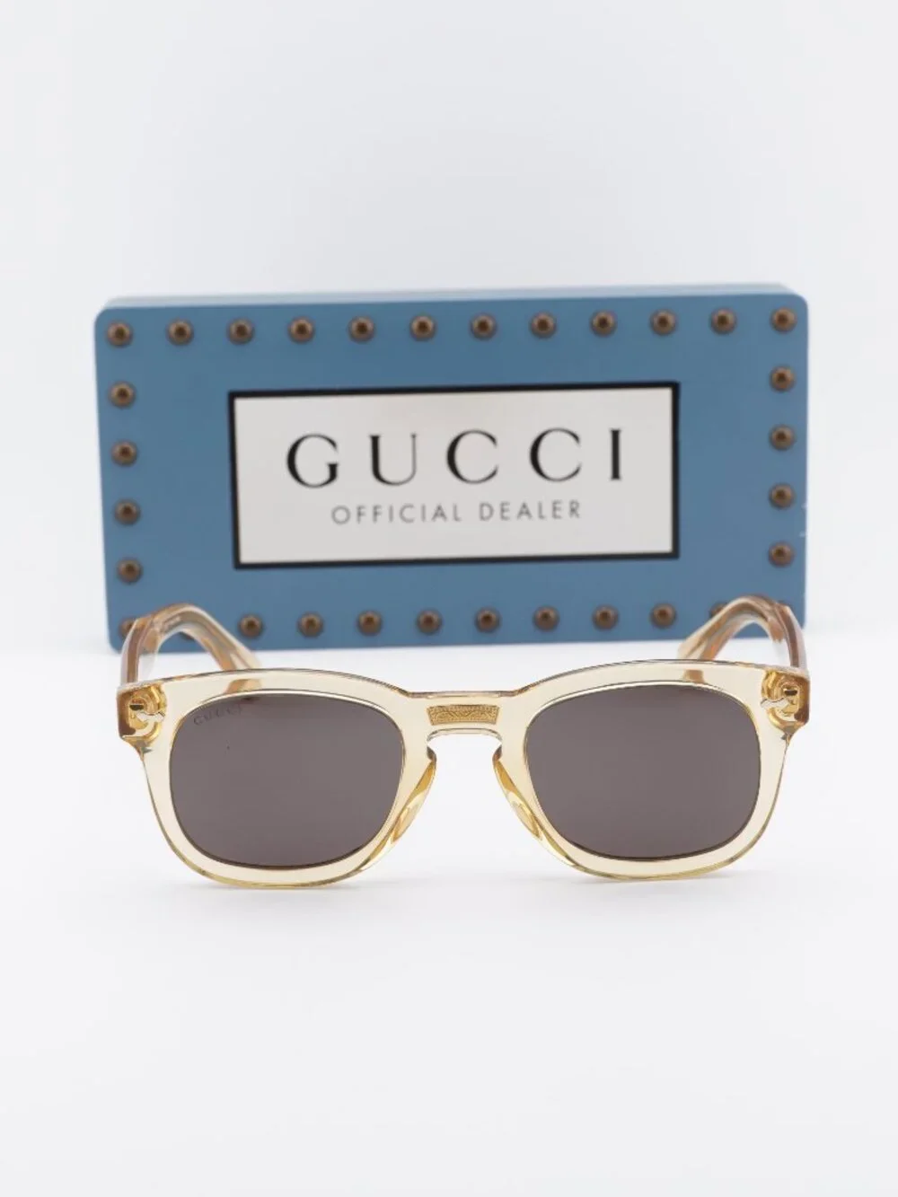Gucci GG0182S 006 Square Sunglasses - Brown / Grey